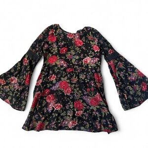 Vintage Forever 21 Black Floral Dress